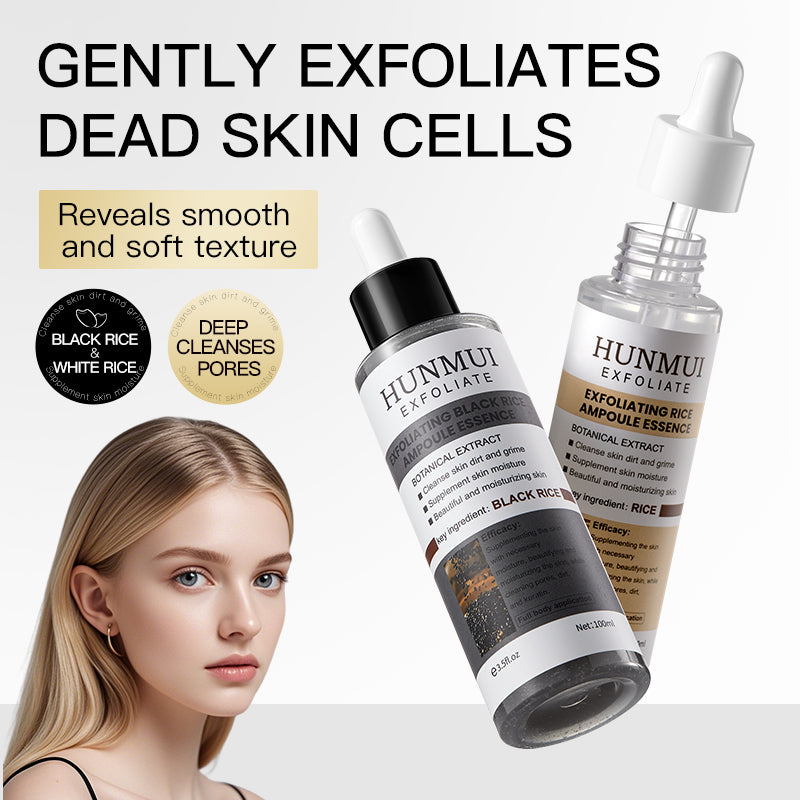 Wholesale Rice & Black Rice Exfoliating Ampoule Serum 100ml - OEM Private Label