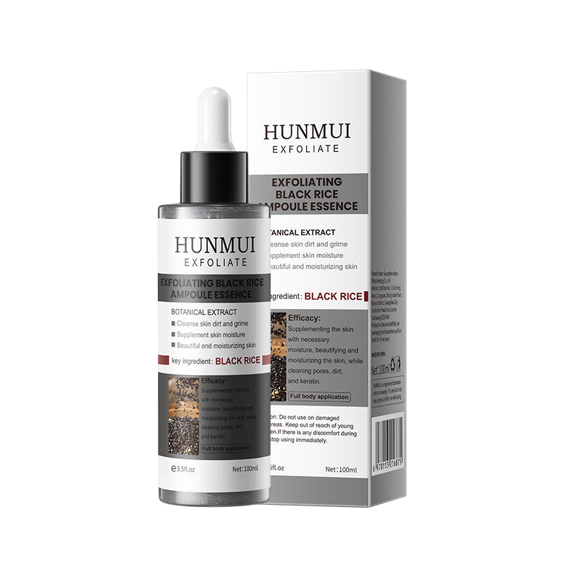 Wholesale Rice & Black Rice Exfoliating Ampoule Serum 100ml - OEM Private Label