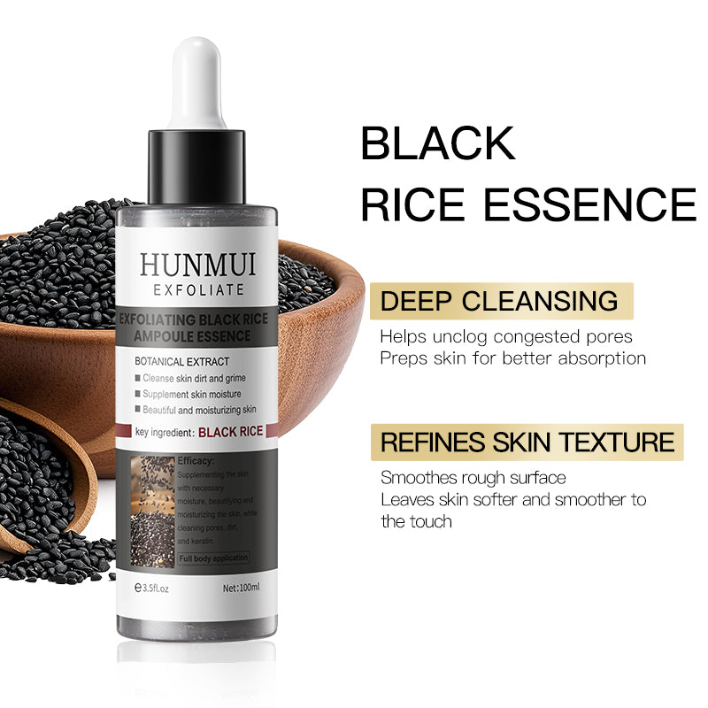 Wholesale Rice & Black Rice Exfoliating Ampoule Serum 100ml - OEM Private Label