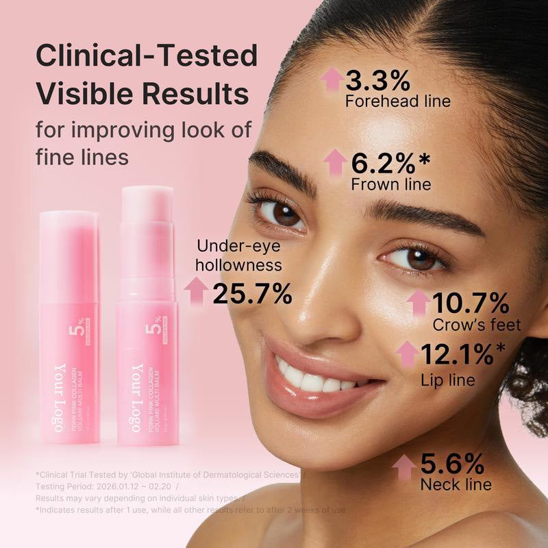 PDRN Pink Collagen Volume Multi Balm Stick - Anti-Aging Korean Skincare (10g)