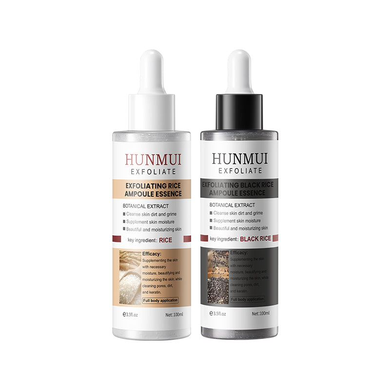 Wholesale Rice & Black Rice Exfoliating Ampoule Serum 100ml - OEM Private Label
