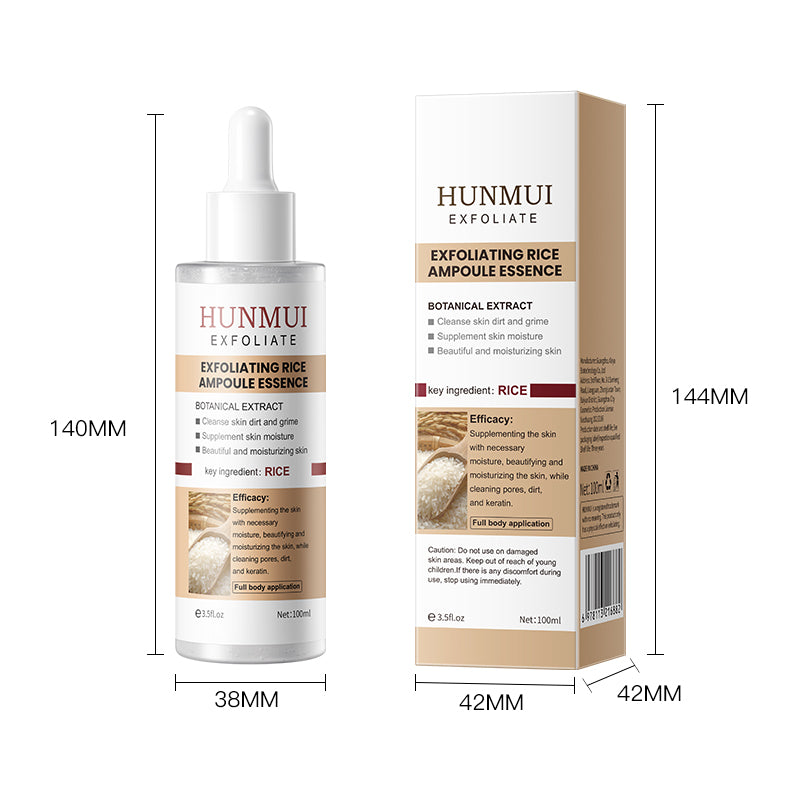 Wholesale Rice & Black Rice Exfoliating Ampoule Serum 100ml - OEM Private Label