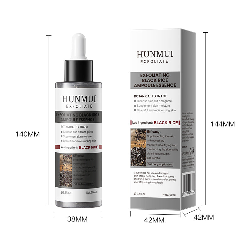 Wholesale Rice & Black Rice Exfoliating Ampoule Serum 100ml - OEM Private Label